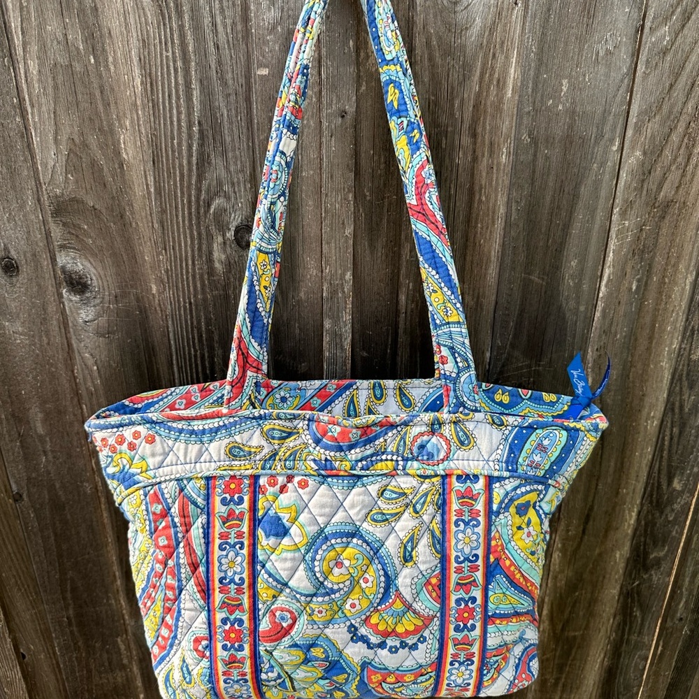 Vera Bradley Marina Paisley Mandy Zippered Shoulder Bag - Picture 11 of 13